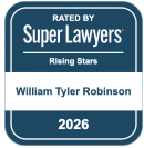 Ty Robinson's Super Lawyers Raising Stars 2026 Badge